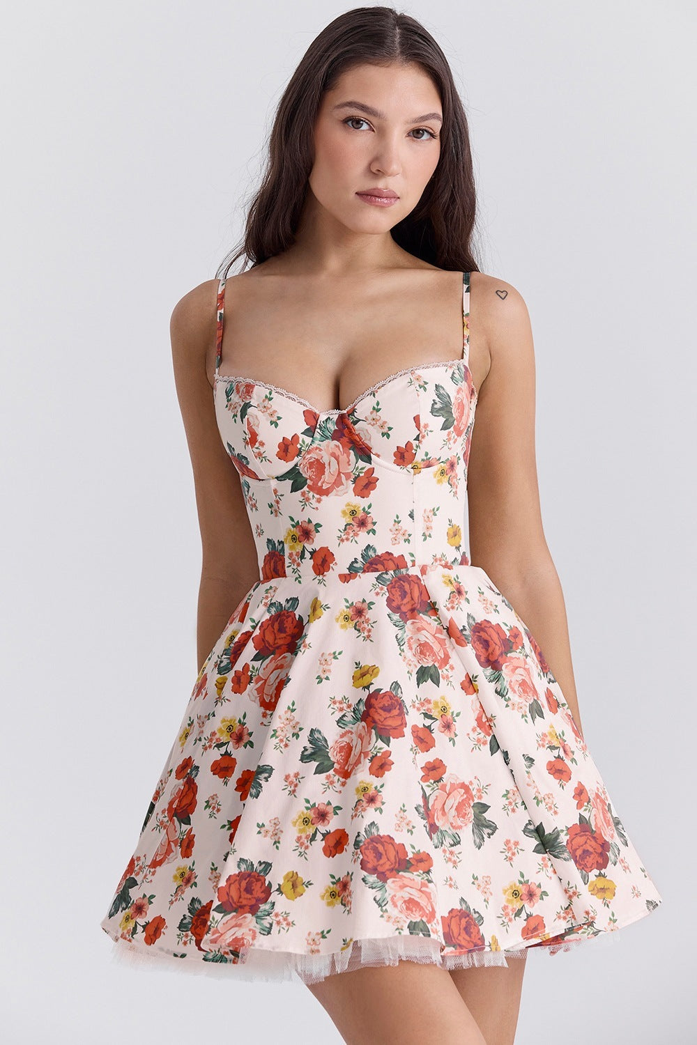 Robe fleurs colorées