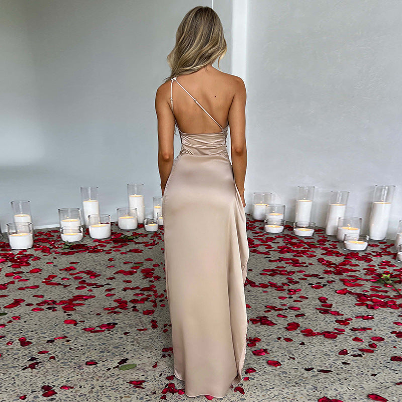 Robe Chic à Épaule Unique