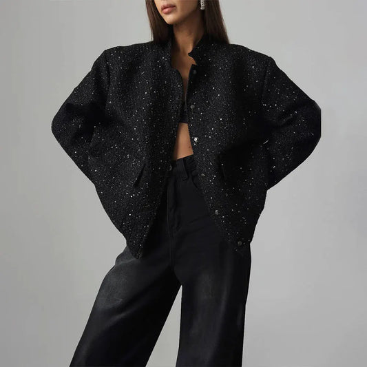 Veste Sequin Dorée Novyss - Éclat Urbain