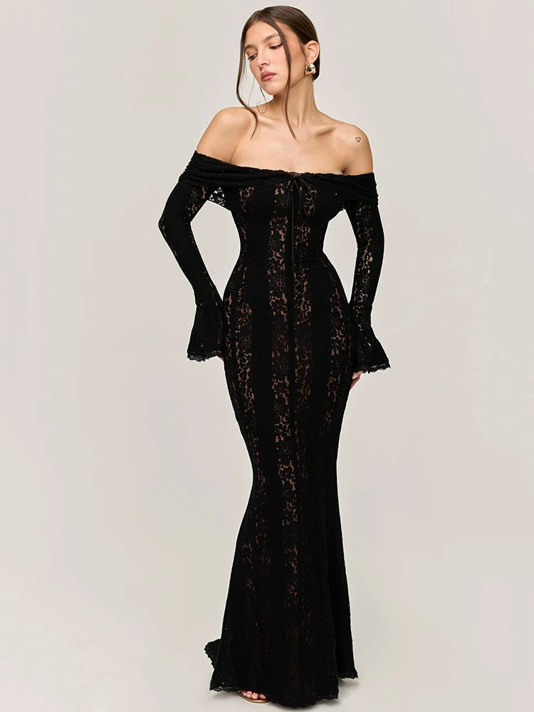 Robe Sirène Bohème en Dentelle