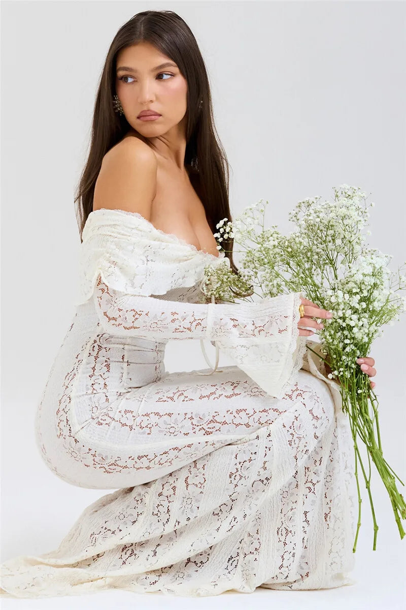 Robe Sirène Bohème en Dentelle